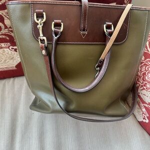 Dooney & Bourke Olive and Brown Tote Bag